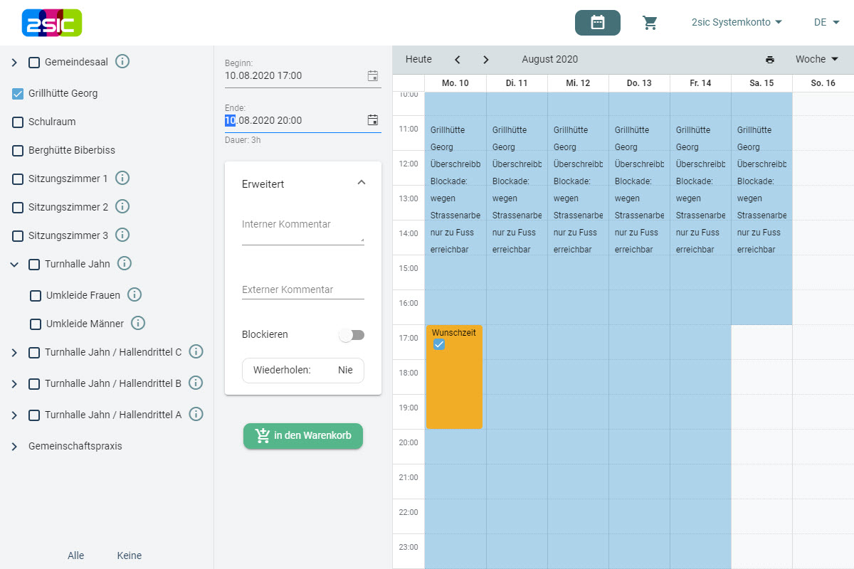 Termin kann überschrieben werden